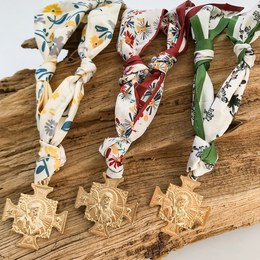 St Ben on Scarf Necklace
