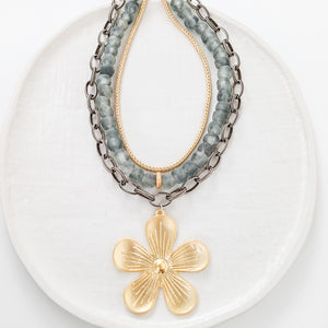 Glass Washer Necklace 18”