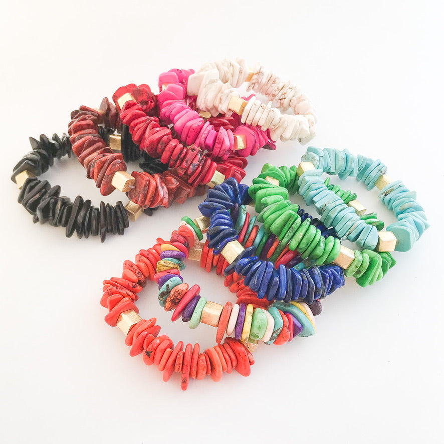 Chip Magnesite Colorblack Bracelet