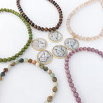 Vintage Coin on 10mm Gemstone