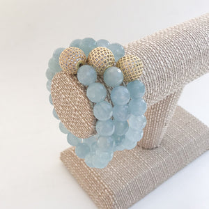 Gemstone Pave Ball Bracelets