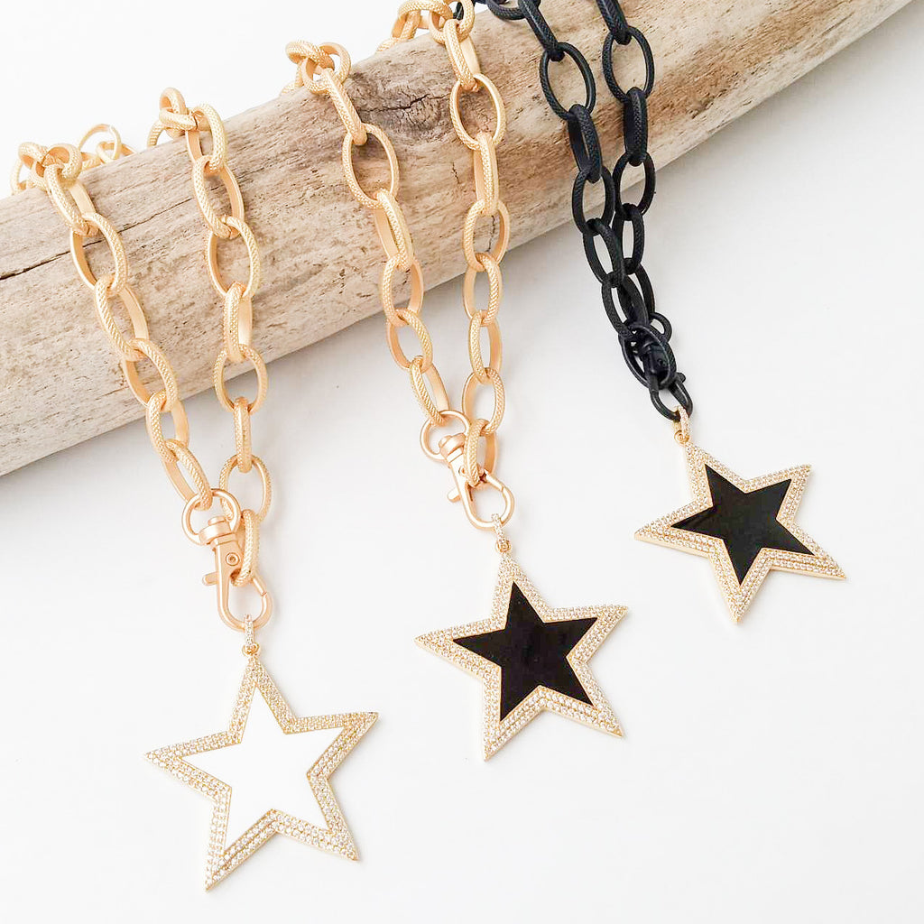 Etched Chain 20” W/ Enamel Star