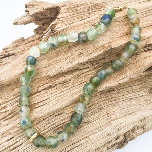 Glass Washer Necklace 18”