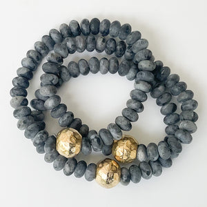 Rondelle Gemstone Ball Bracelet