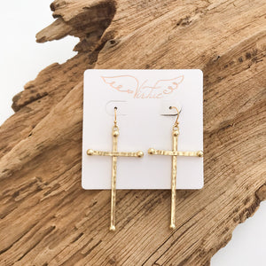 Pointed Venetian Cross Earrings