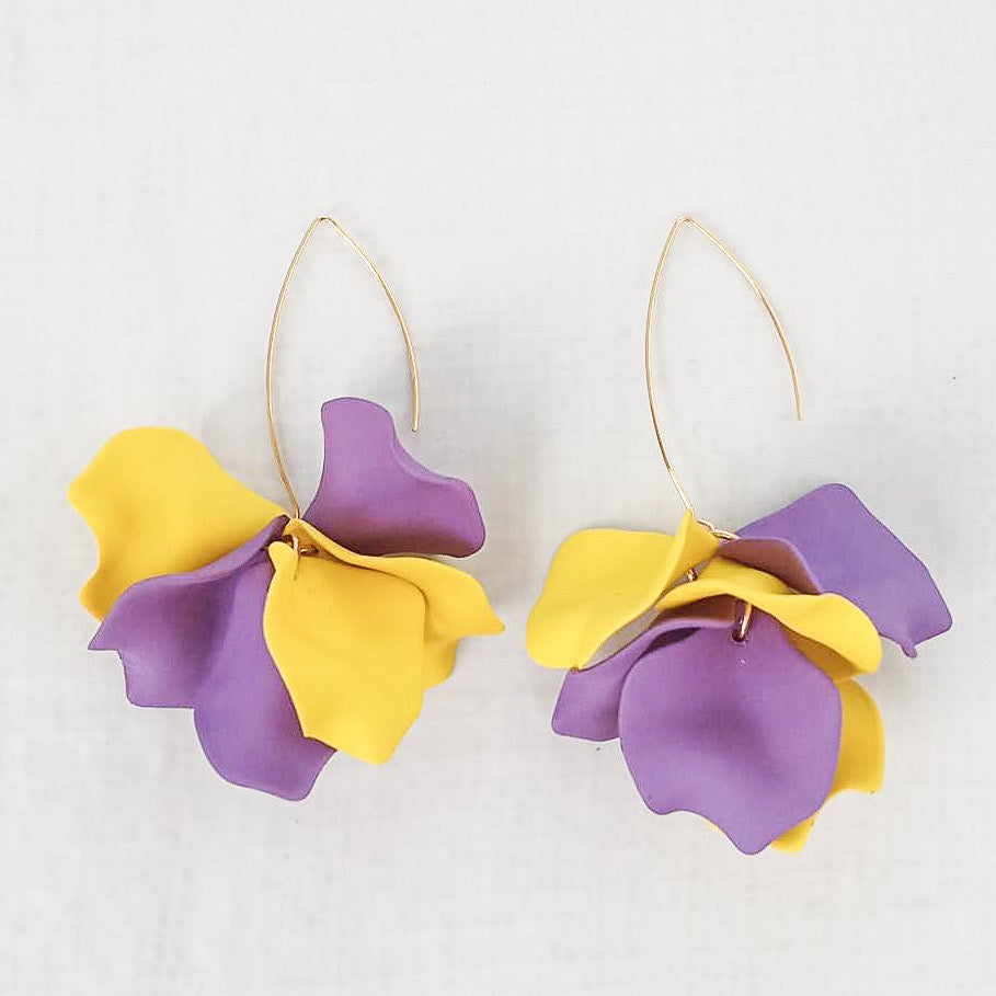 New Hyacinth Tiered Marquis Earrings