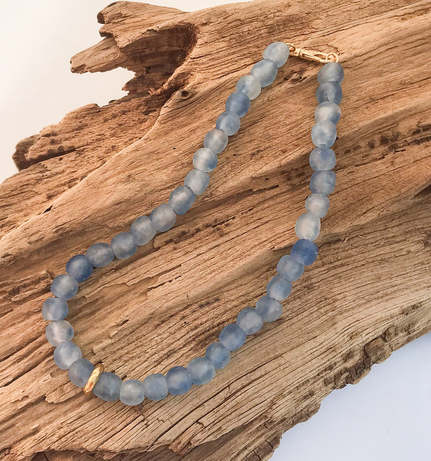 Glass Washer Necklace 18”