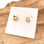 Reversible Hinge CZ & Pearl Earrings