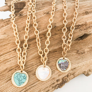 Reverse Heart Disc on Cable Chain