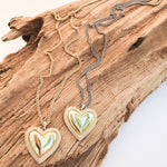 CZ Trimmed Metal Heart on Small Curb