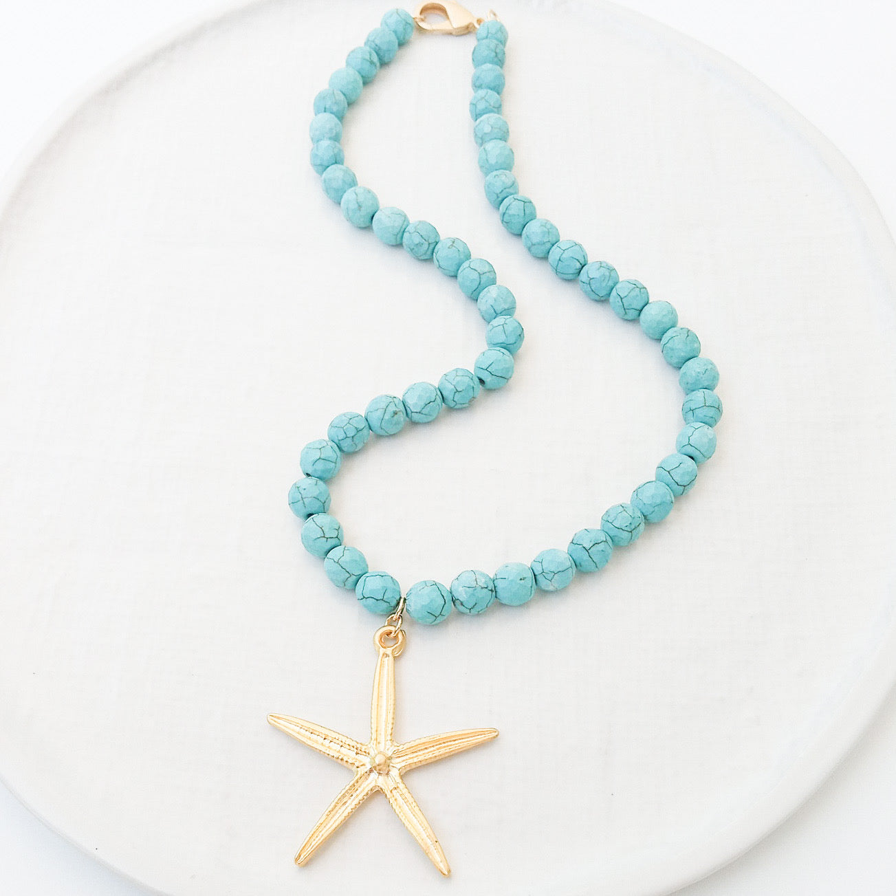 Starfish Gemstone Necklace