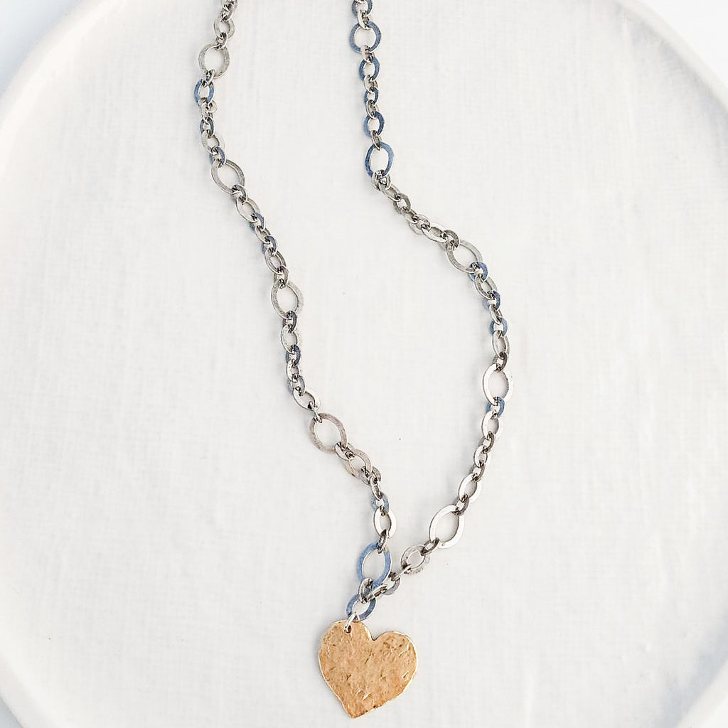 Multi Circle W/ Hammered Heart