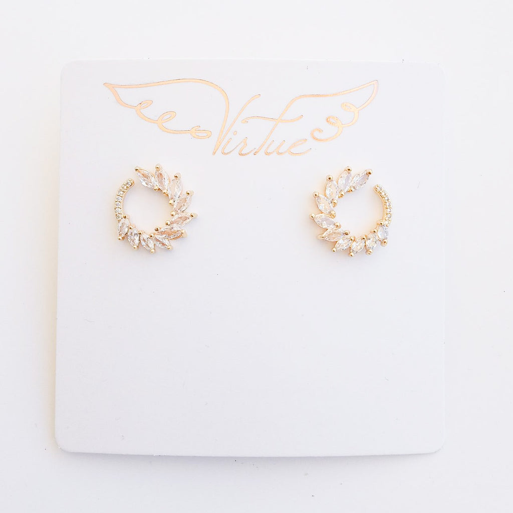 Rhinestone Wreath Stud