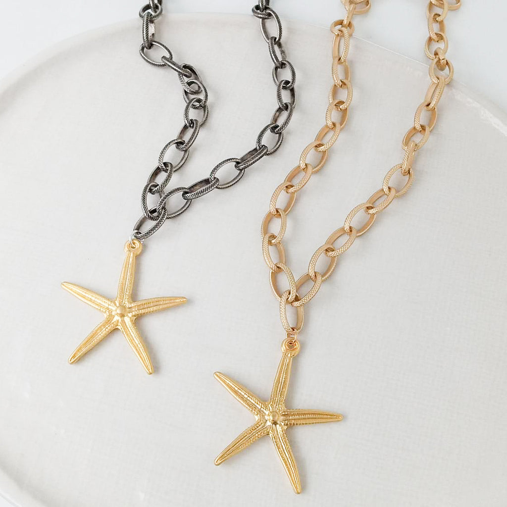 Etched Chain w/ Starfish