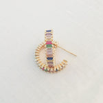 Colored Pave Hoops