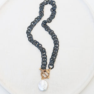 Coin Pearl Washer Necklace