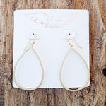 Pave Teardrop Hoops