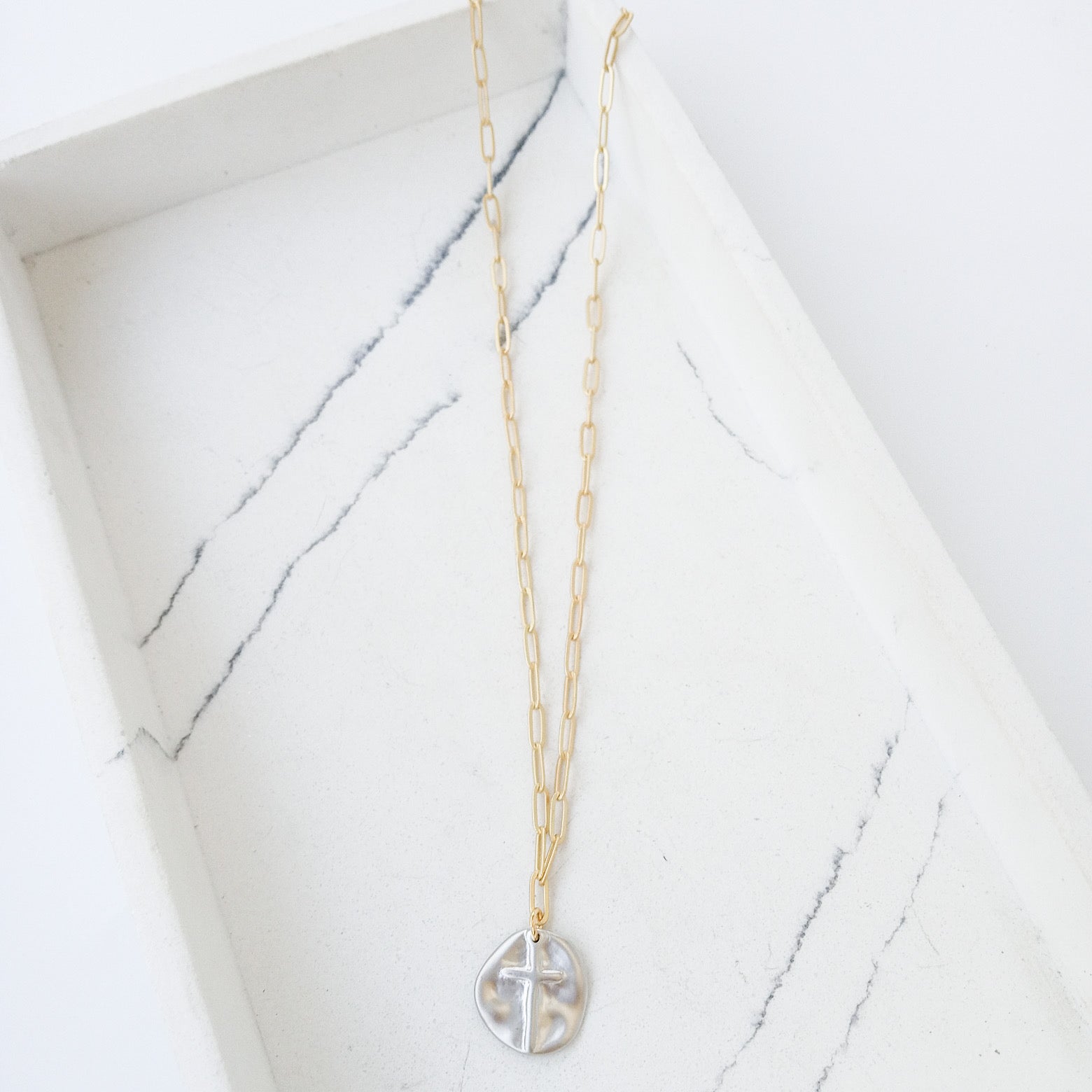 Paperclip with Cross Coin