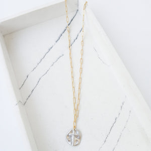 Paperclip with Cross Coin