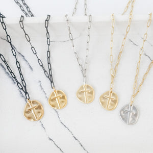 Paperclip with Cross Coin
