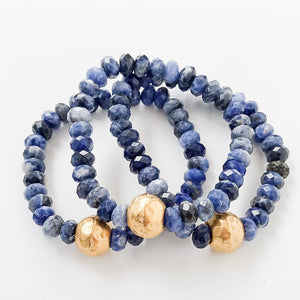 Rondelle Gemstone Ball Bracelet