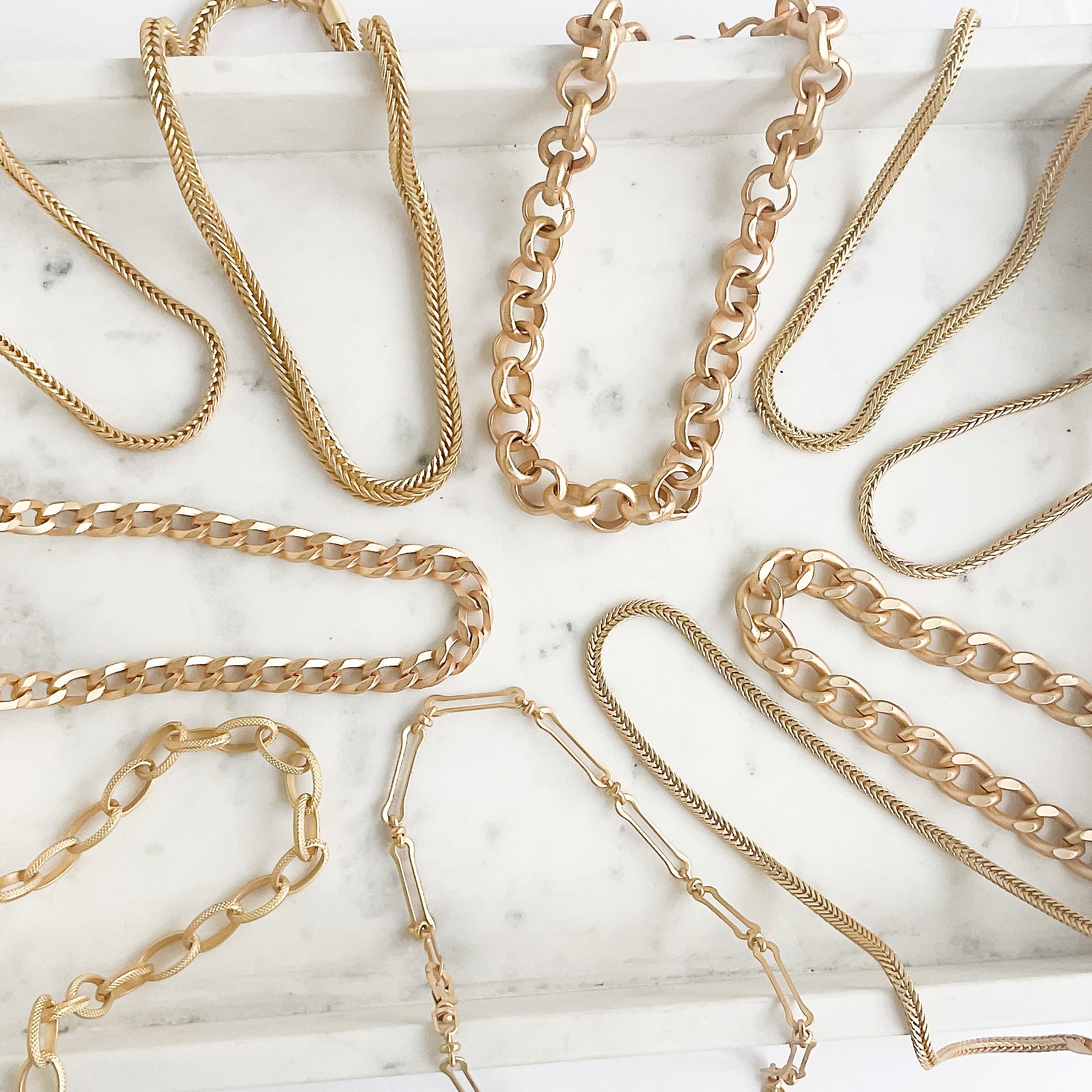 Jumbo Hammered Rolo Necklace