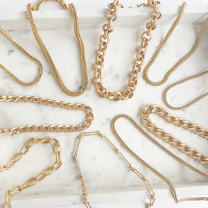 Jumbo Hammered Rolo Necklace