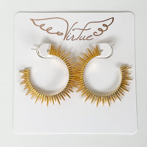 Medium Starburst Hoops