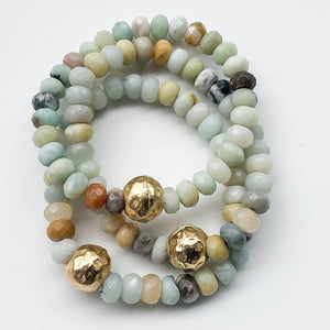 Rondelle Gemstone Ball Bracelet