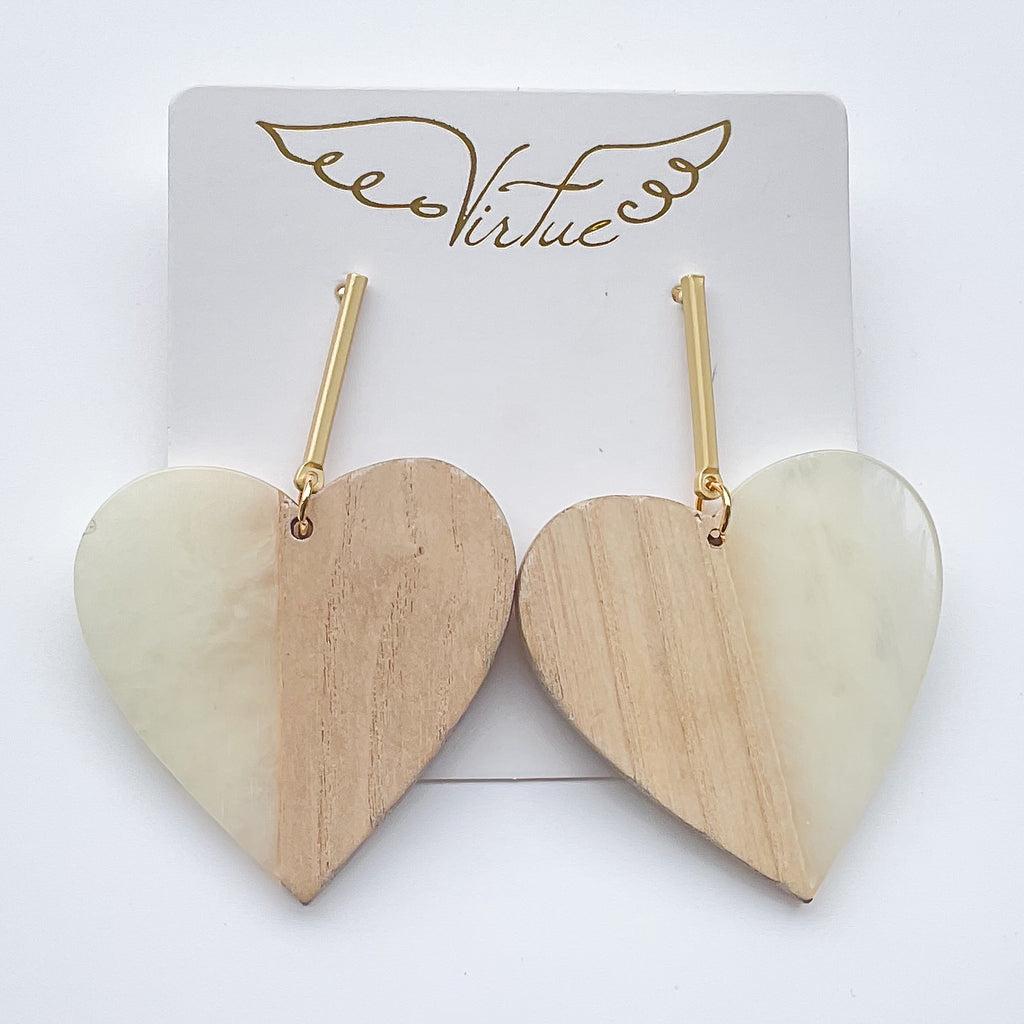 Bar Post Wood Heart