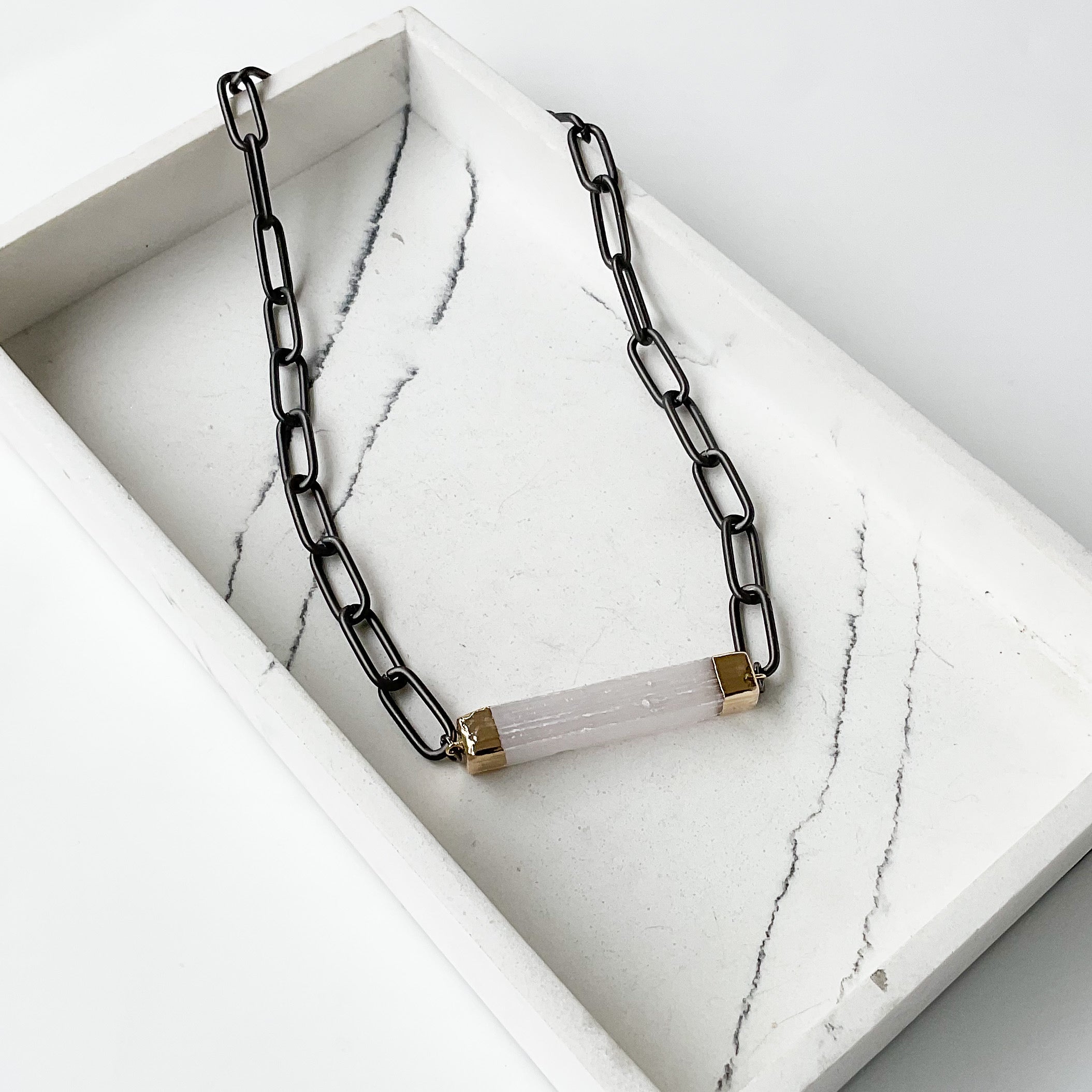 Short Selenite Connector on XL Paperclip