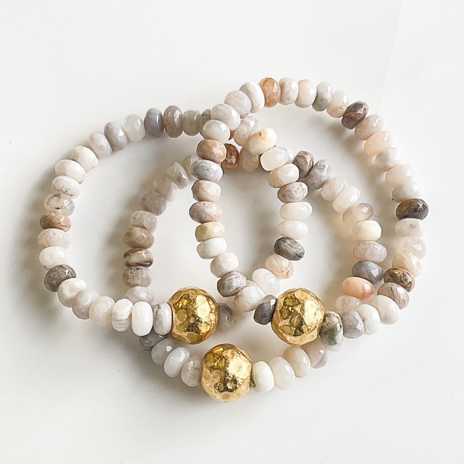 Rondelle Gemstone Ball Bracelet