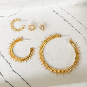 Medium Starburst Hoops