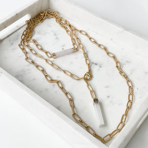 Short Selenite Connector on XL Paperclip