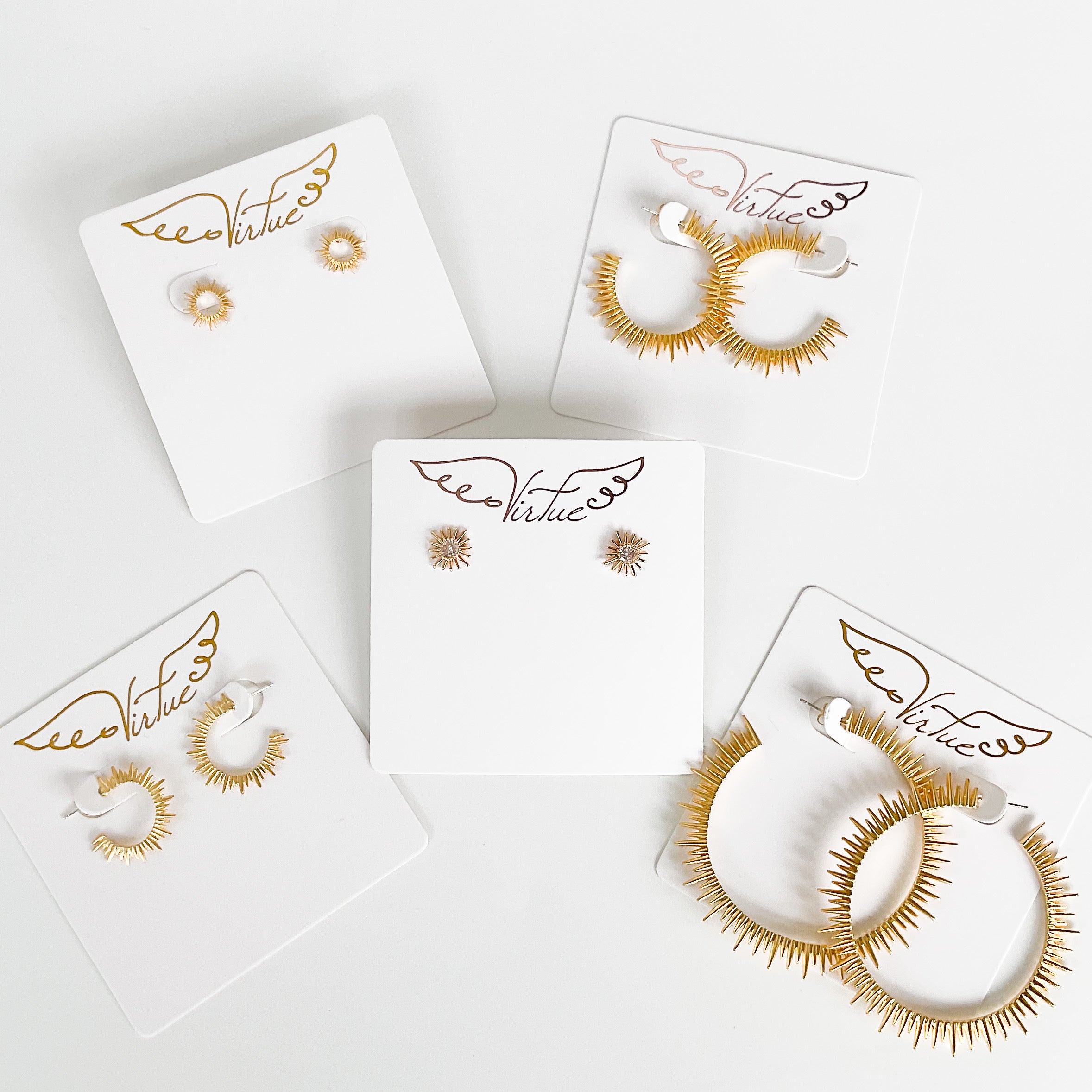 Medium Starburst Hoops