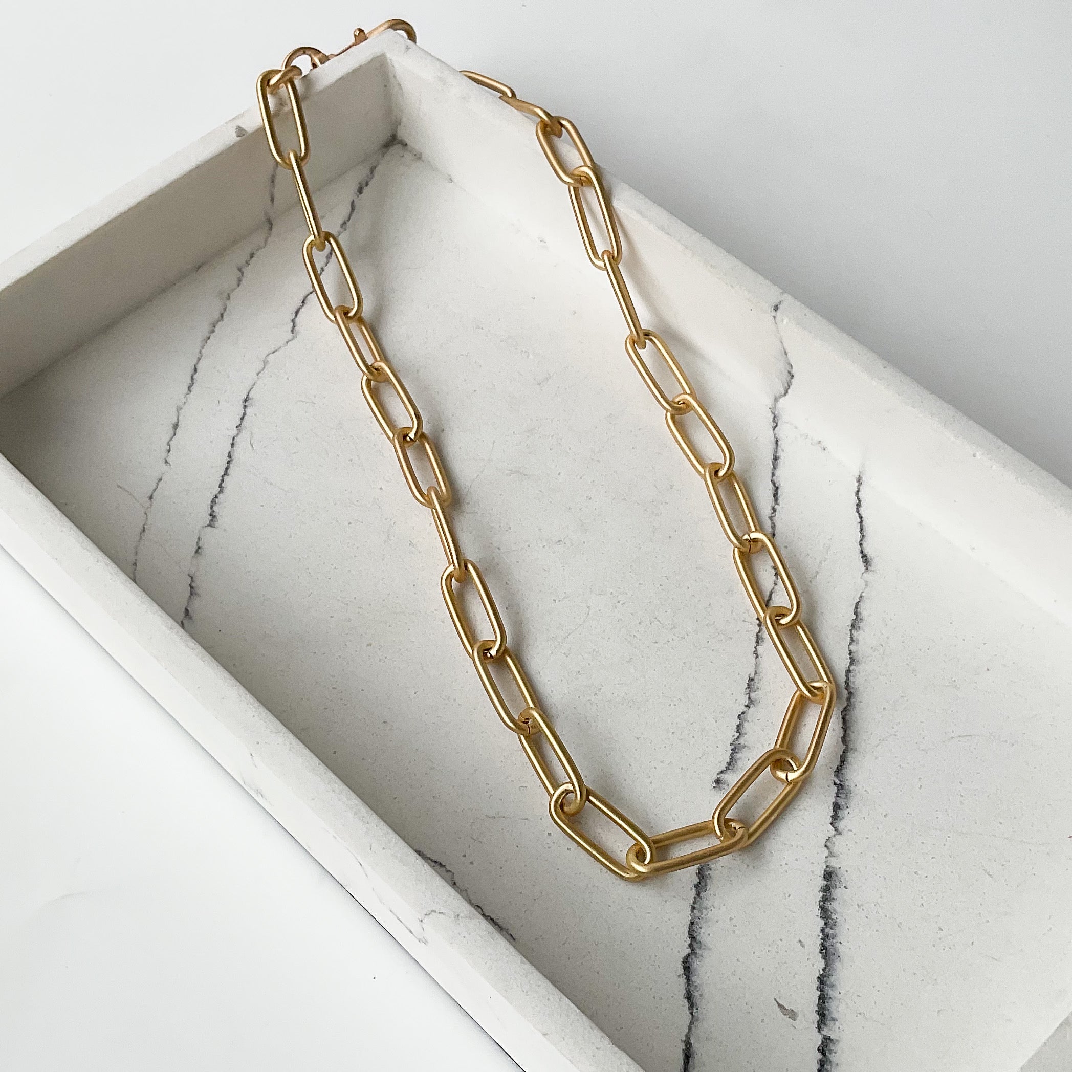 Paper Clip Chain Necklace – ZADA OFFICIAL