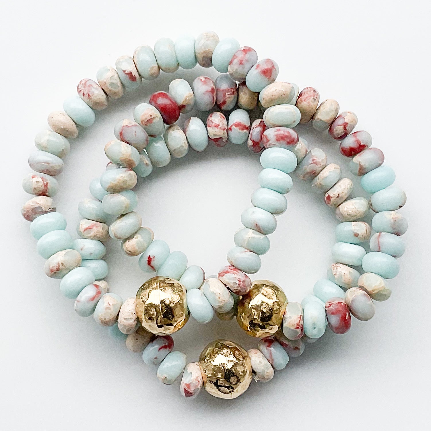 Rondelle Gemstone Ball Bracelet