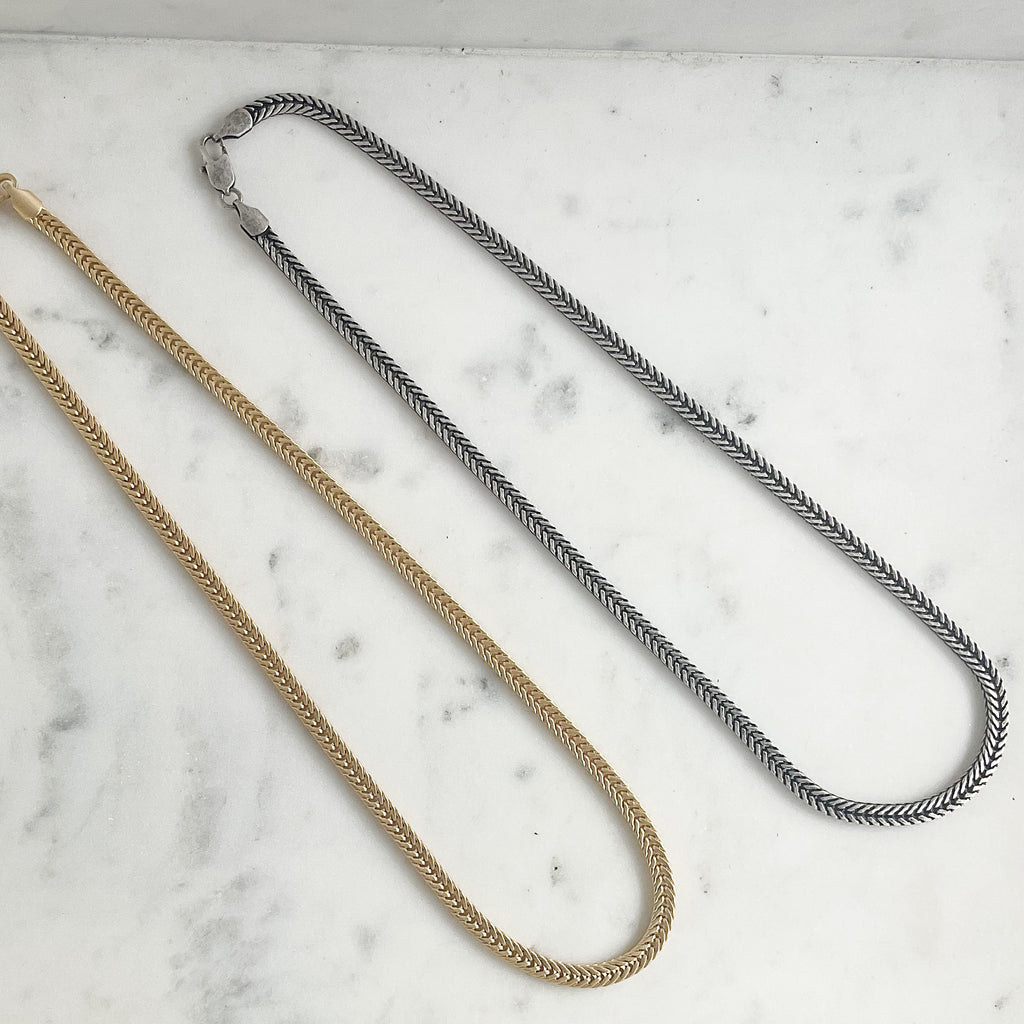 Flat Woven Chain 18”