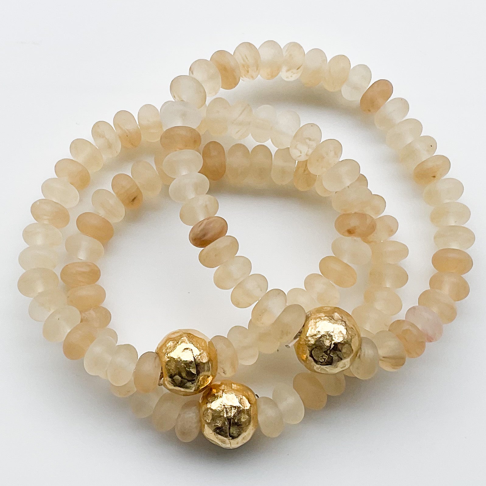 Rondelle Gemstone Ball Bracelet