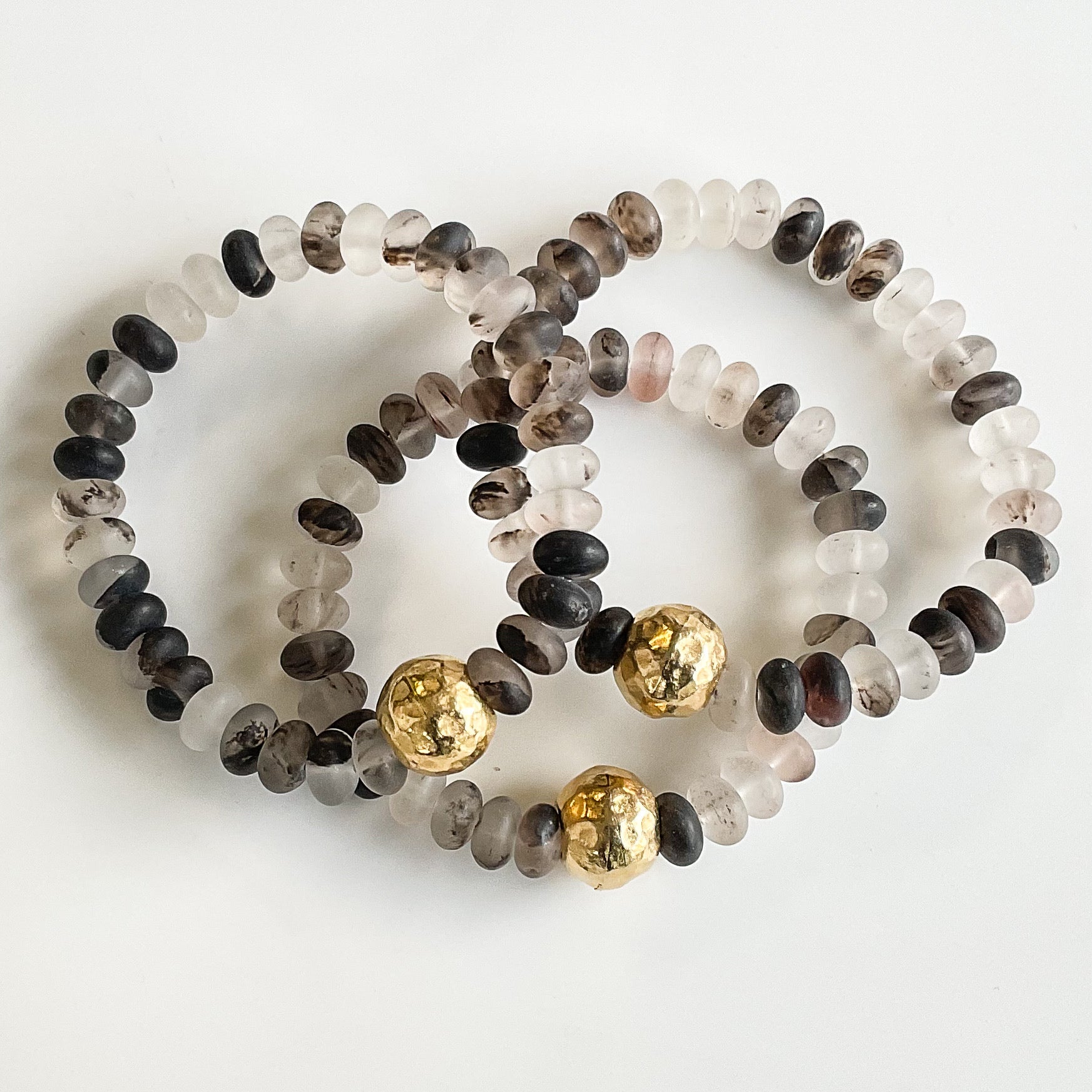 Rondelle Gemstone Ball Bracelet