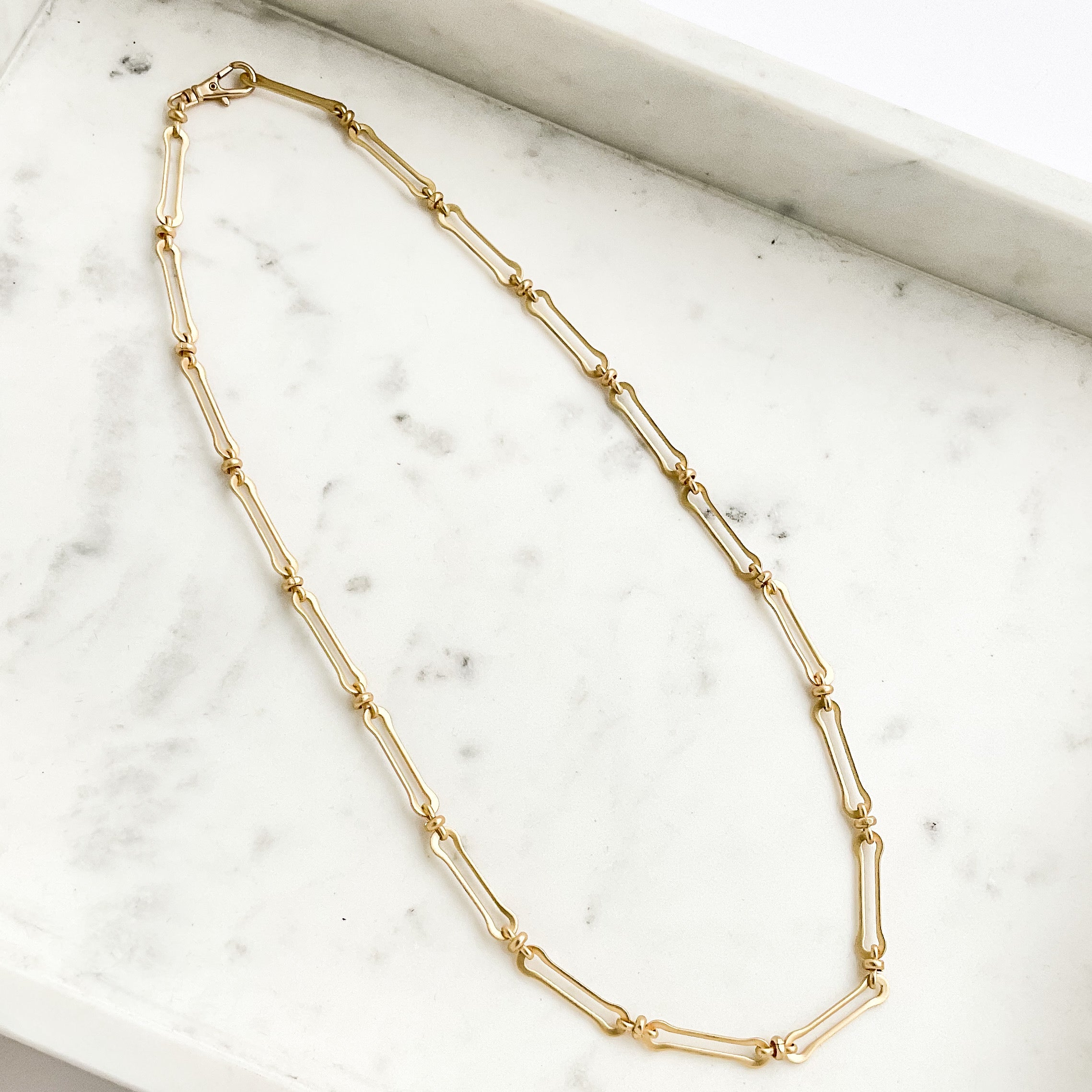 Bone Chain Necklace 24”