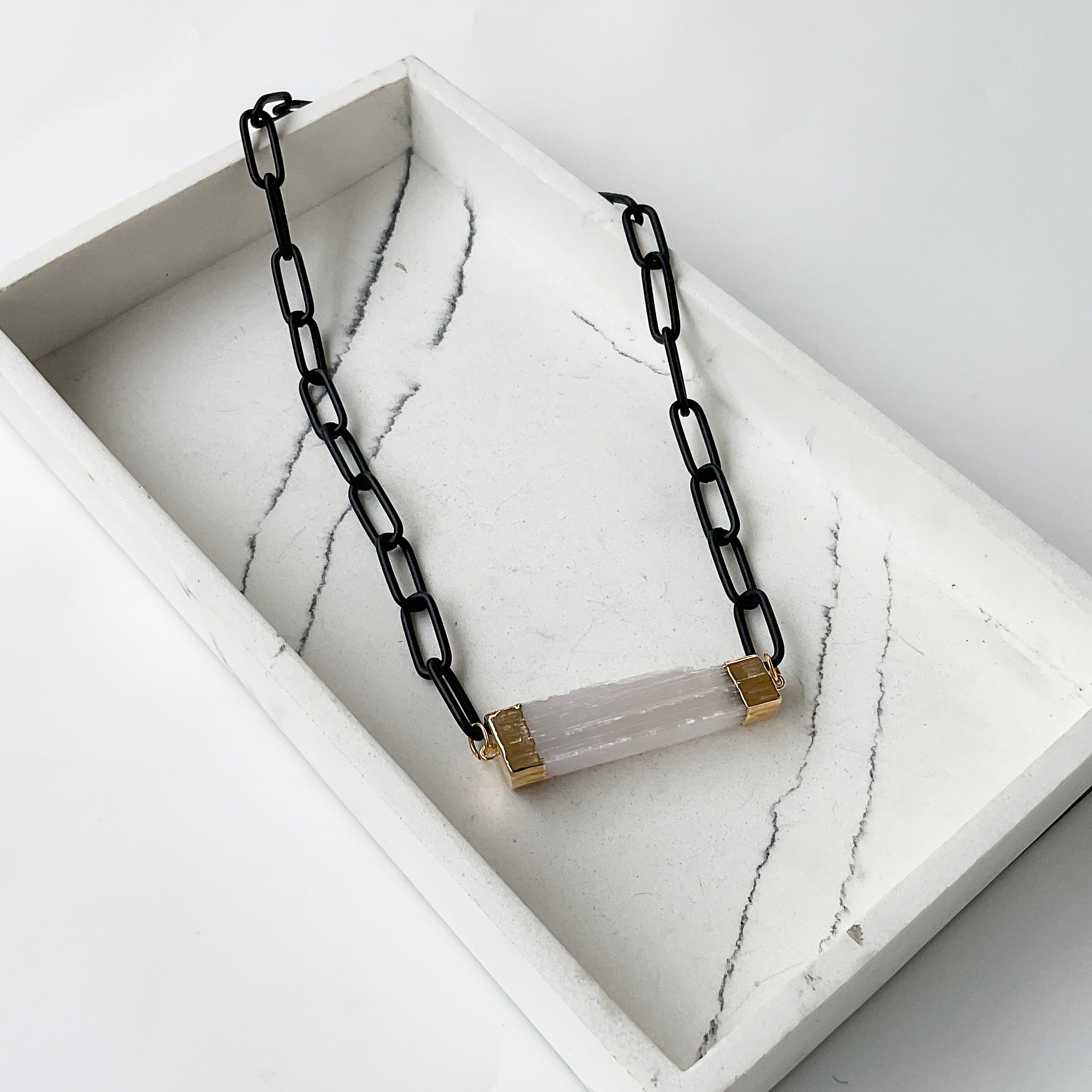 Short Selenite Connector on XL Paperclip