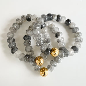 Rondelle Gemstone Ball Bracelet