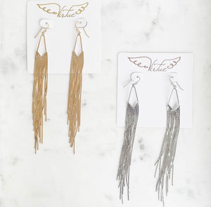 Medal Fringe Earrings on Hook