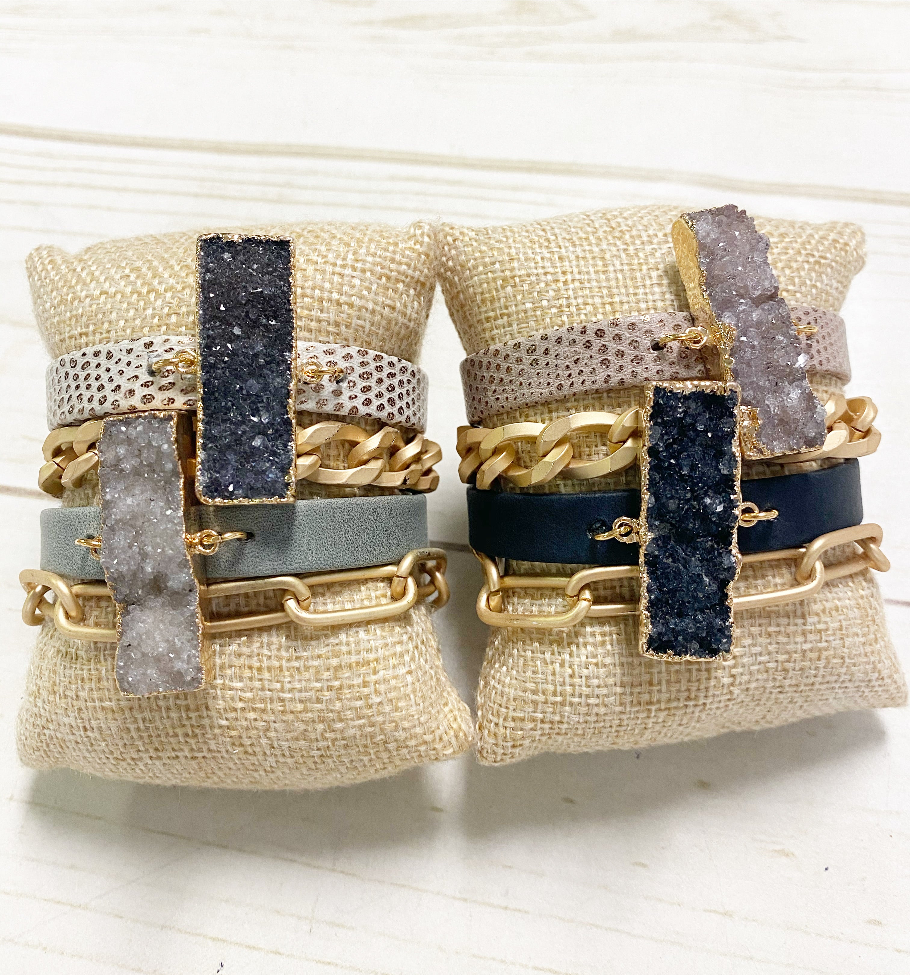 Geometric Druzy Cuff