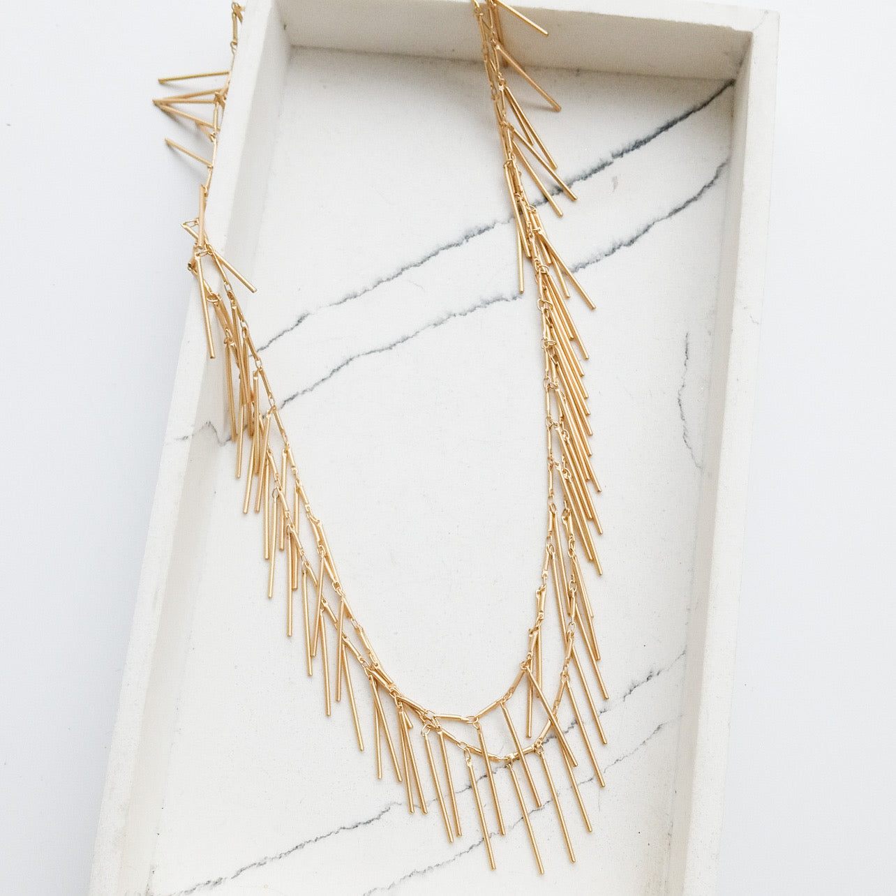 Double Spike Necklace
