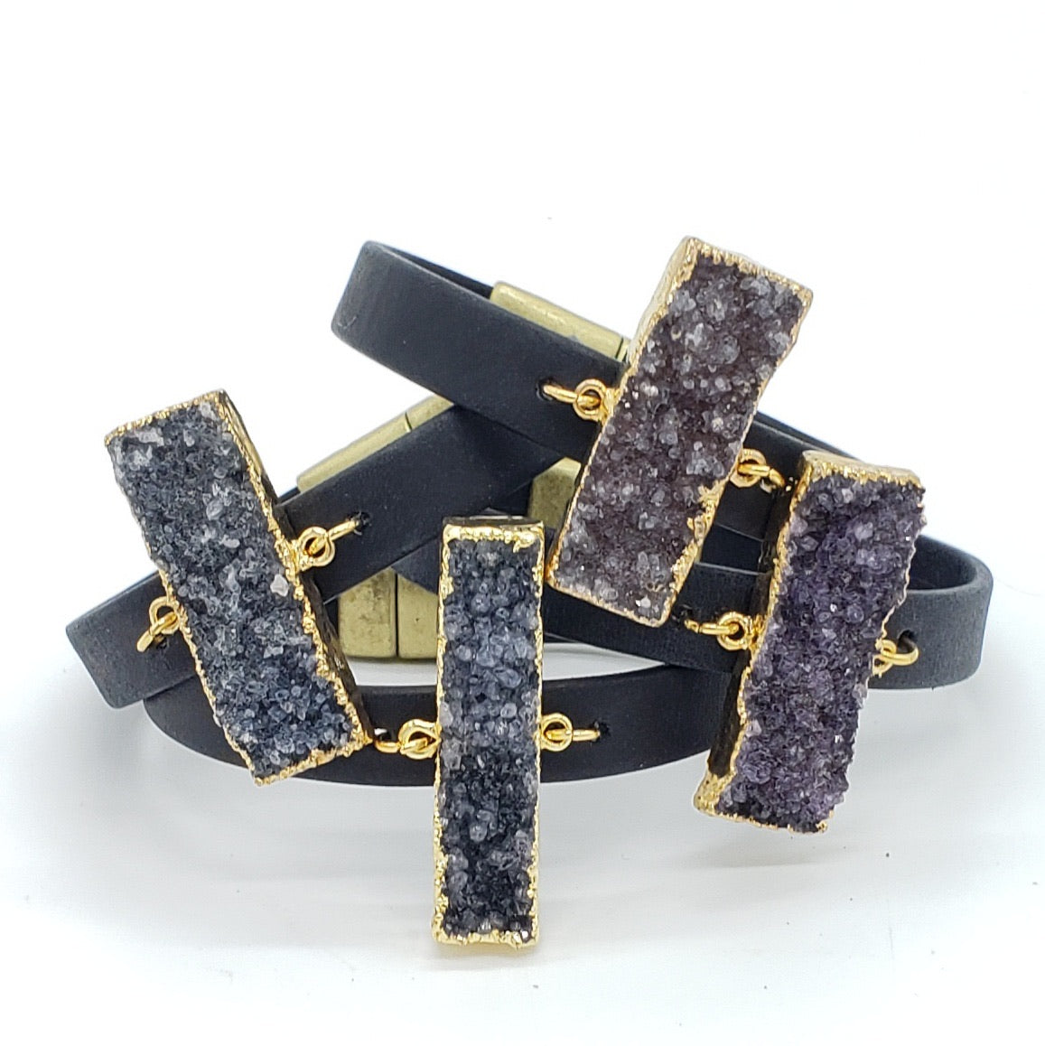 Geometric Druzy Cuff