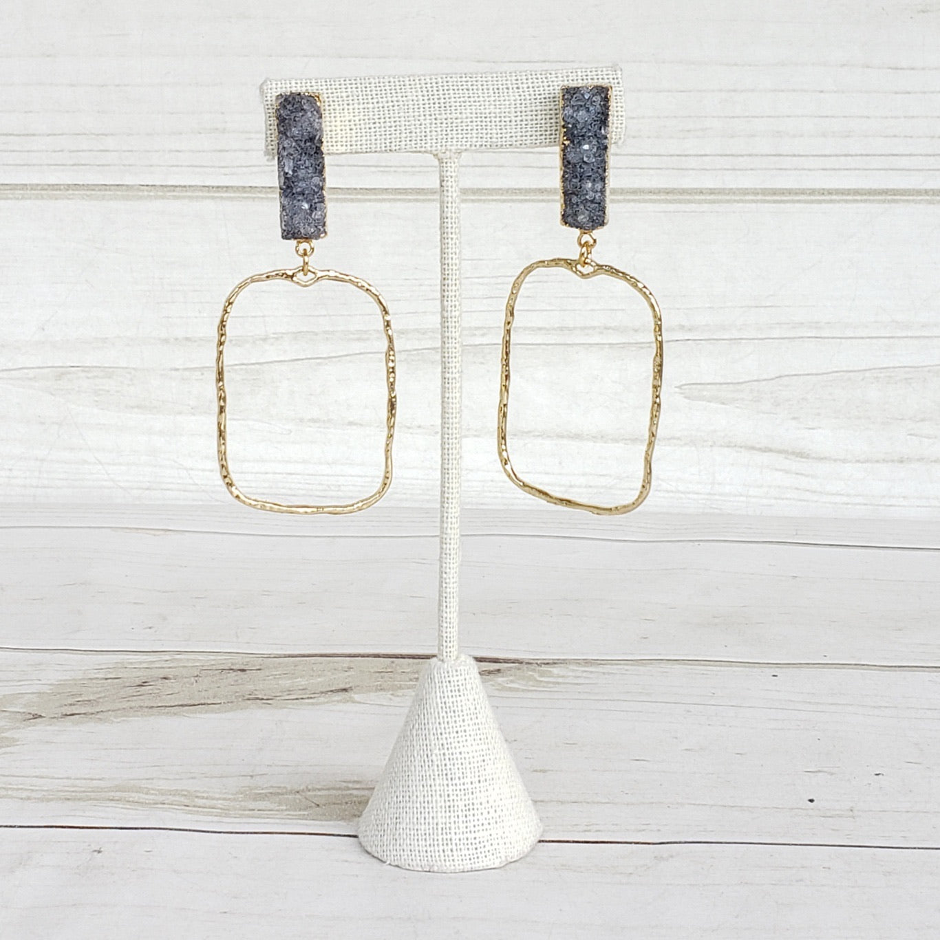 Druzy w/ Branch Rectangle