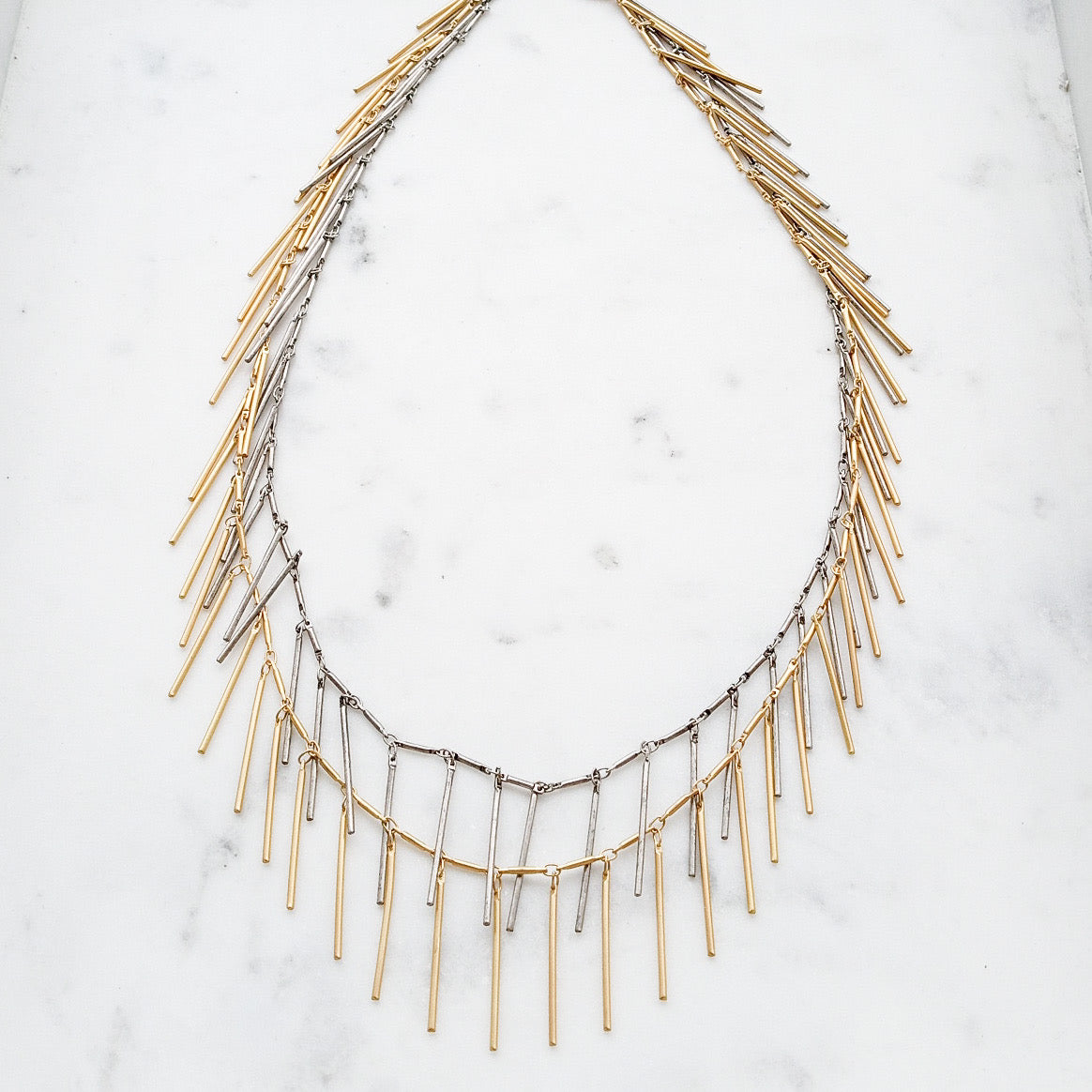 Double Spike Necklace