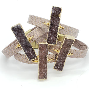 Geometric Druzy Cuff